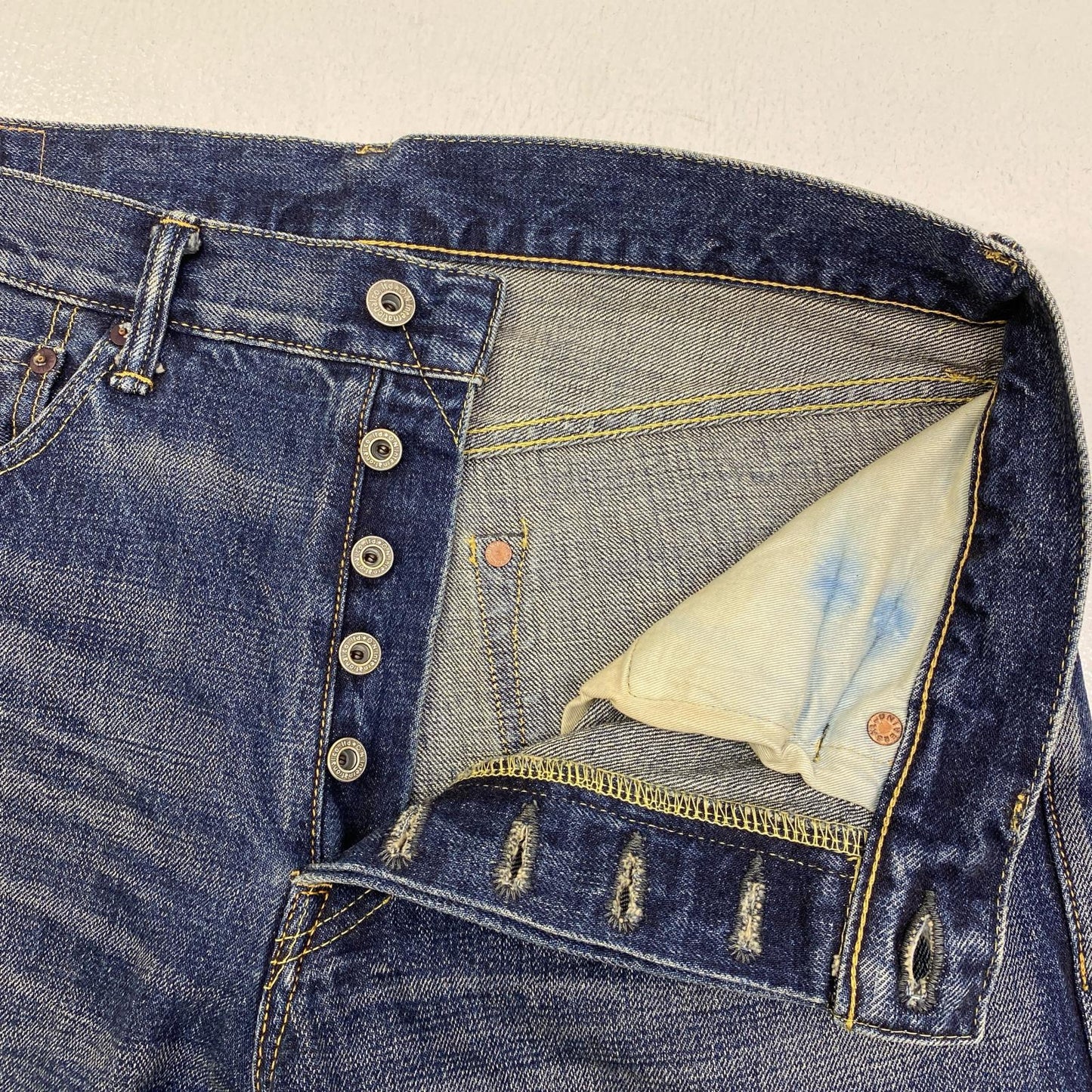 【中古】 15oz. 白耳セルビッジデニム デニムパンツ oni-240used インディゴ サイズ：33【加古川店】