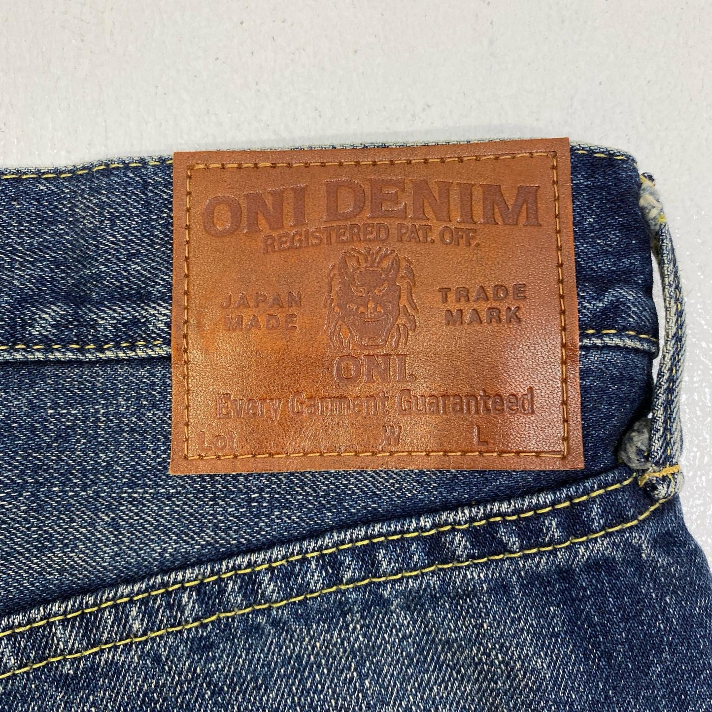 【中古】 15oz. 白耳セルビッジデニム デニムパンツ oni-240used インディゴ サイズ：33【加古川店】