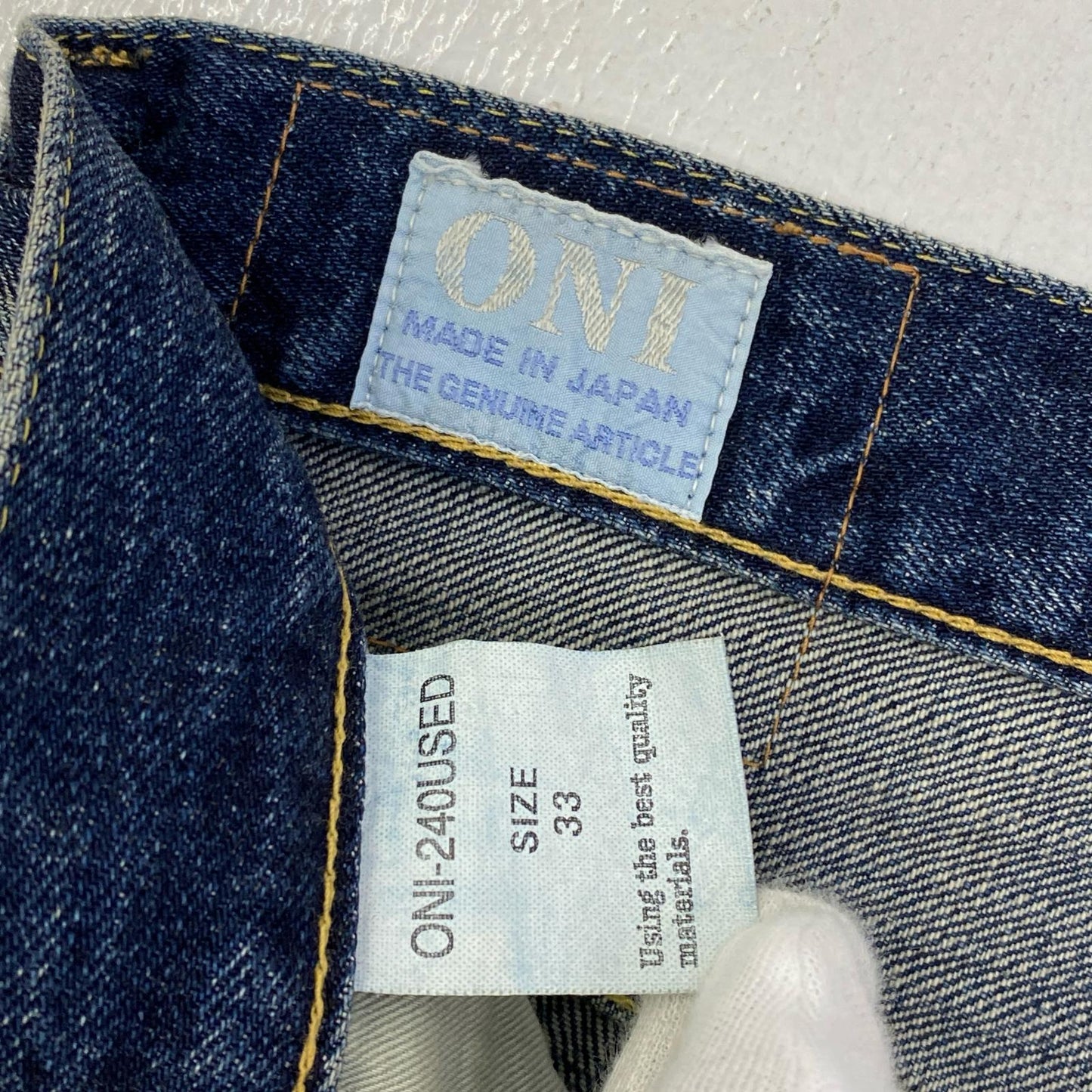 【中古】 15oz. 白耳セルビッジデニム デニムパンツ oni-240used インディゴ サイズ：33【加古川店】