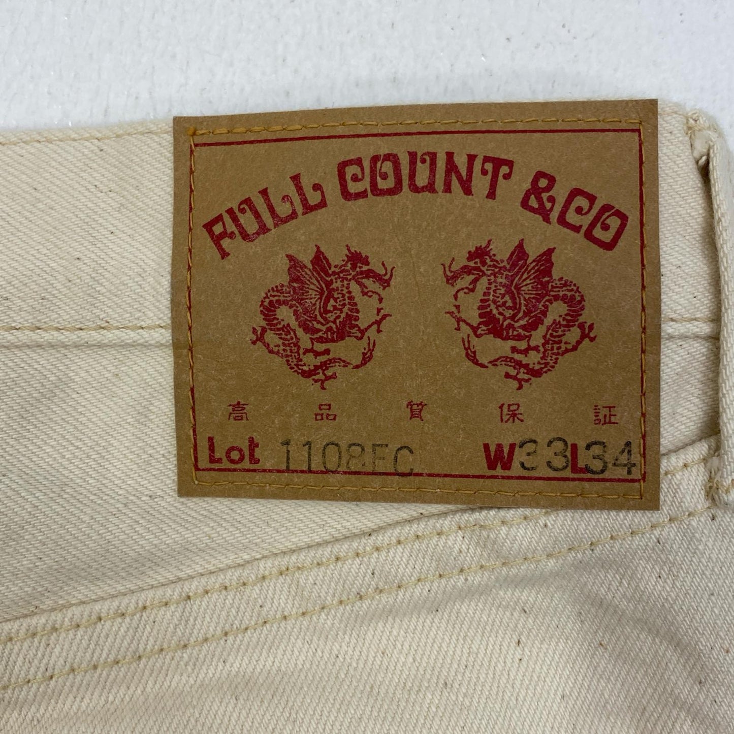 【中古】FULL COUNT | フルカウント lot:1108fc デニムパンツ ホワイト サイズ：33【加古川店】