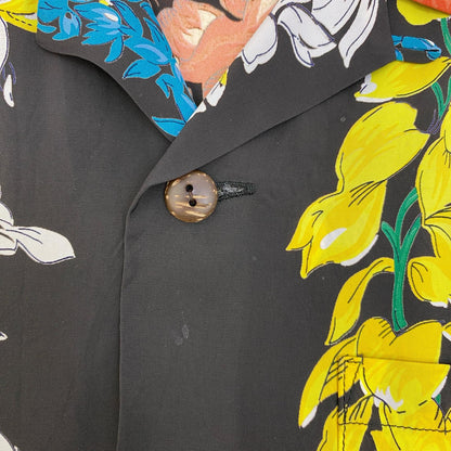 【中古】SUN SURF | サンサーフ HAWAIIAN SHIR floralchain その他トップス SS38579 ブラック サイズ：S【加古川店】