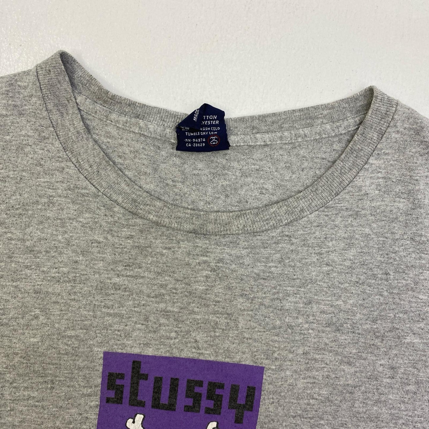 【中古】STUSSY | ステューシー SKULL INTERNATIONAL T USA製 半袖Ｔシャツ グレー サイズ：M【加古川店】