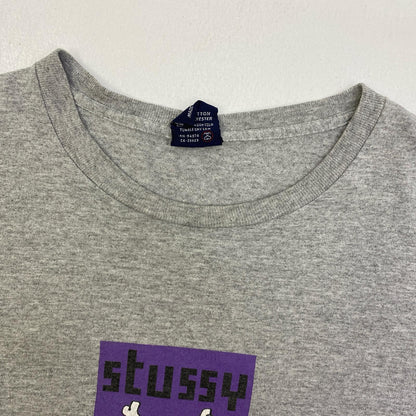 【中古】STUSSY | ステューシー SKULL INTERNATIONAL T USA製 半袖Ｔシャツ グレー サイズ：M【加古川店】