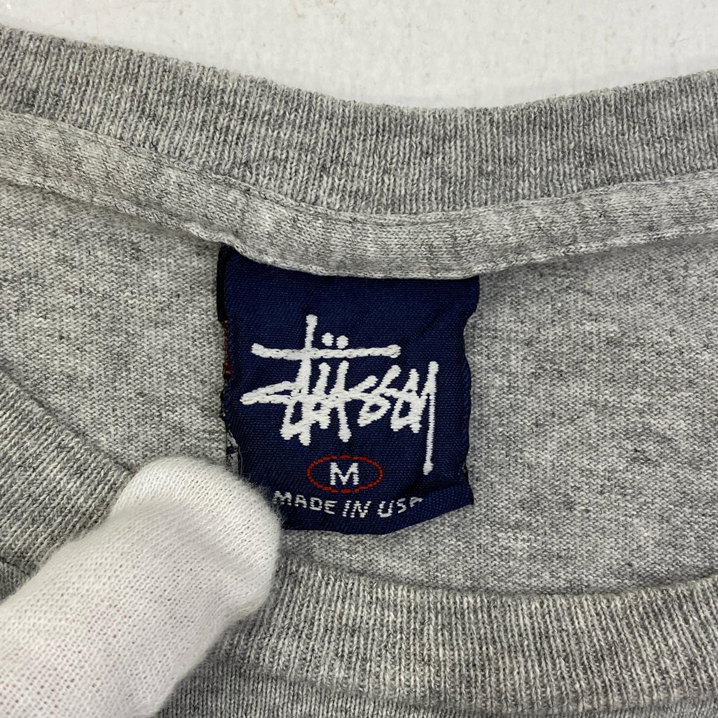 【中古】STUSSY | ステューシー SKULL INTERNATIONAL T USA製 半袖Ｔシャツ グレー サイズ：M【加古川店】