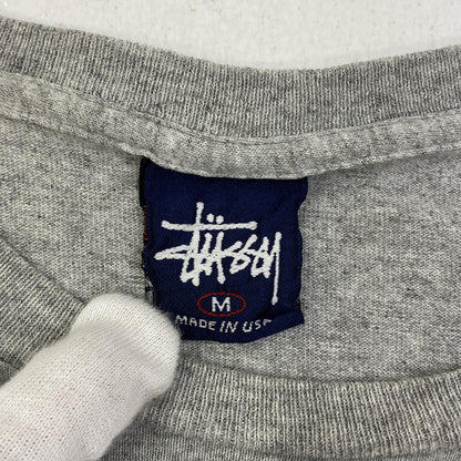【中古】STUSSY | ステューシー SKULL INTERNATIONAL T USA製 半袖Ｔシャツ グレー サイズ：M【加古川店】