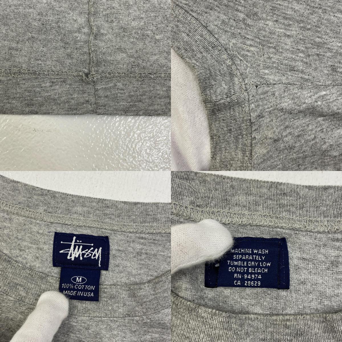 【中古】STUSSY | ステューシー SS-LINK POCKET T USA製 半袖Ｔシャツ グレー サイズ：M【加古川店】
