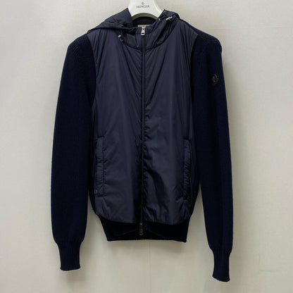 【中古】MONCLER | モンクレール MAGLIONE TRICOT CARDIGAN ダウンジャケット C20919409700 ネイビー サイズ：S【加古川店】