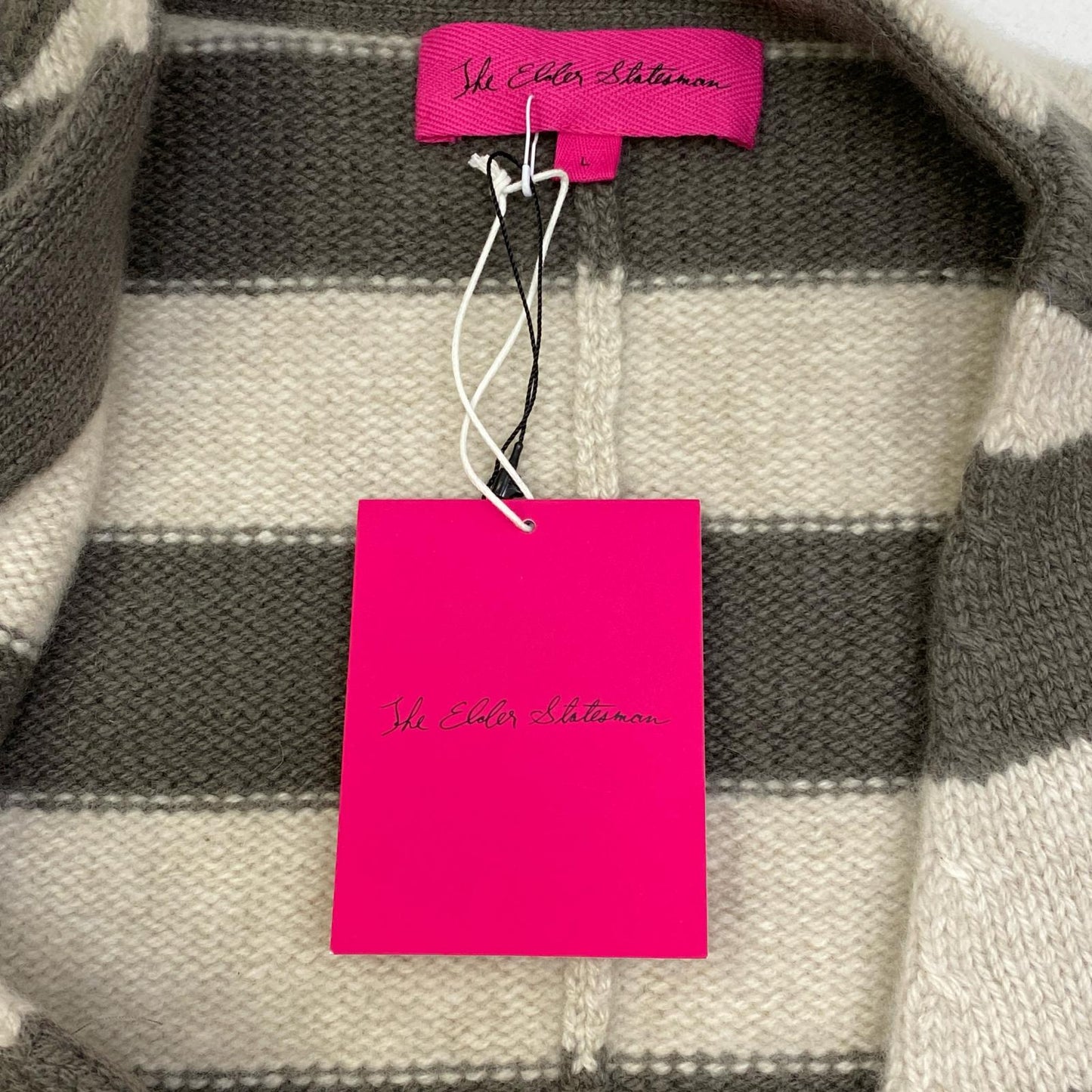 【中古】 PLAIT BLOCK STRIPE カーディガン サイズ：L【加古川店】