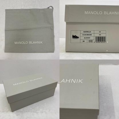 【中古】MANOLO BLAHNIK | マノロブラニク NADORES スリッポン ブラック 25cm【加古川店】