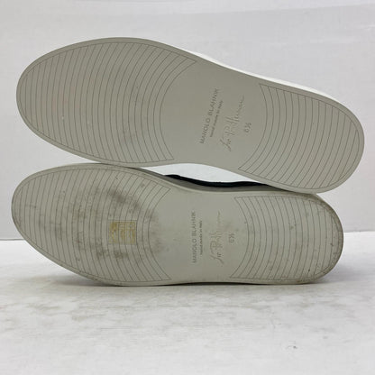 【中古】MANOLO BLAHNIK | マノロブラニク NADORES スリッポン ブラック 25cm【加古川店】