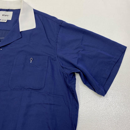 【中古】W)TAPS | ダブルタップス 241tqdt-shm07 半袖シャツ ネイビー サイズ：4【加古川店】