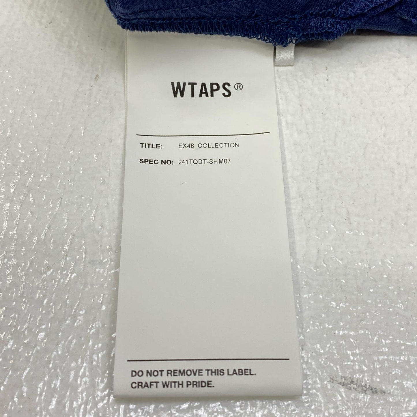 【中古】W)TAPS | ダブルタップス 241tqdt-shm07 半袖シャツ ネイビー サイズ：4【加古川店】