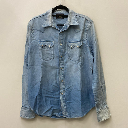 【中古】RRL(RALPH LAUREN) | ダブルアールエルラルフローレン ウエスタンデニムシャツ　ソートゥース/コンチョボタン 長袖シャツ ライトブルー サイズ：M【加古川店】