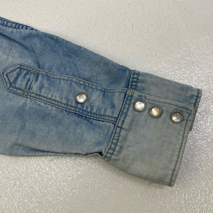 【中古】RRL(RALPH LAUREN) | ダブルアールエルラルフローレン ウエスタンデニムシャツ　ソートゥース/コンチョボタン 長袖シャツ ライトブルー サイズ：M【加古川店】