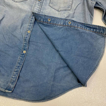 【中古】RRL(RALPH LAUREN) | ダブルアールエルラルフローレン ウエスタンデニムシャツ　ソートゥース/コンチョボタン 長袖シャツ ライトブルー サイズ：M【加古川店】