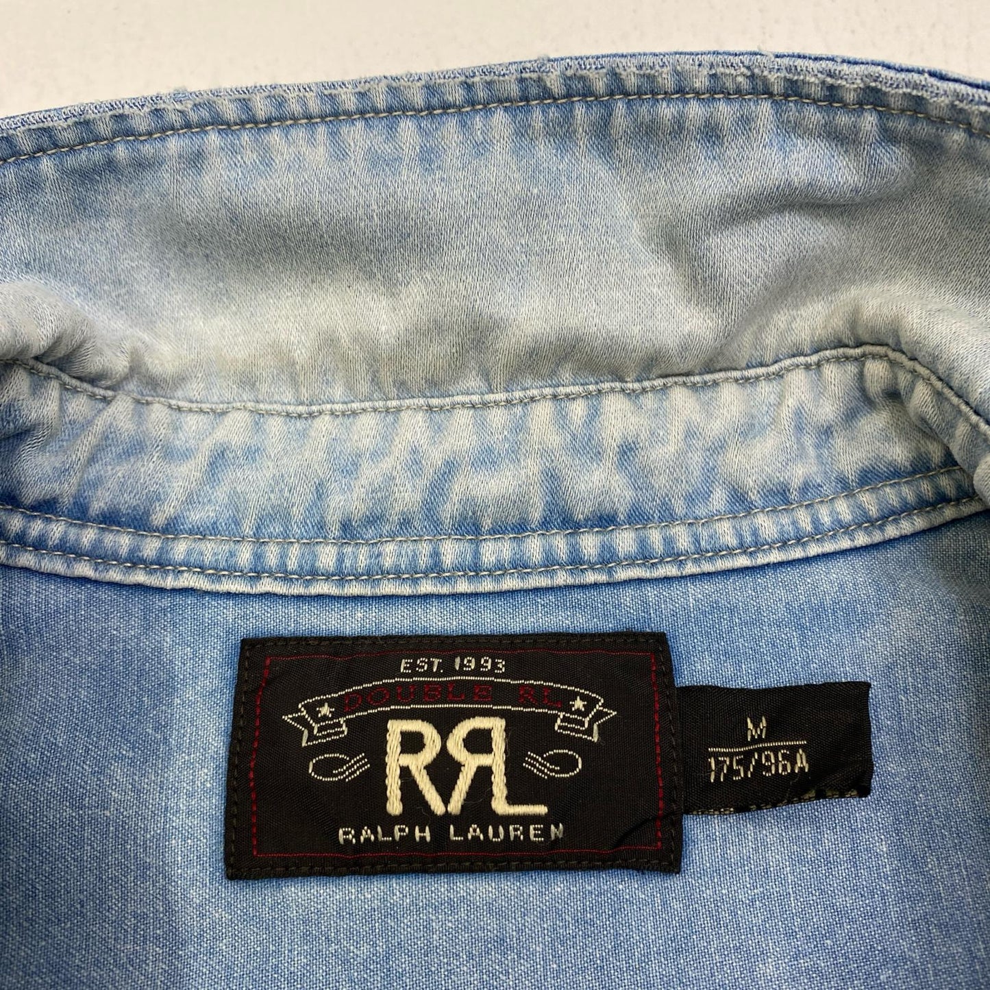 【中古】RRL(RALPH LAUREN) | ダブルアールエルラルフローレン ウエスタンデニムシャツ　ソートゥース/コンチョボタン 長袖シャツ ライトブルー サイズ：M【加古川店】
