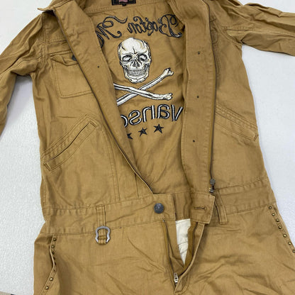 【中古】VANSON | バンソン SKULL ツナギ ベージュ サイズ：L【加古川店】