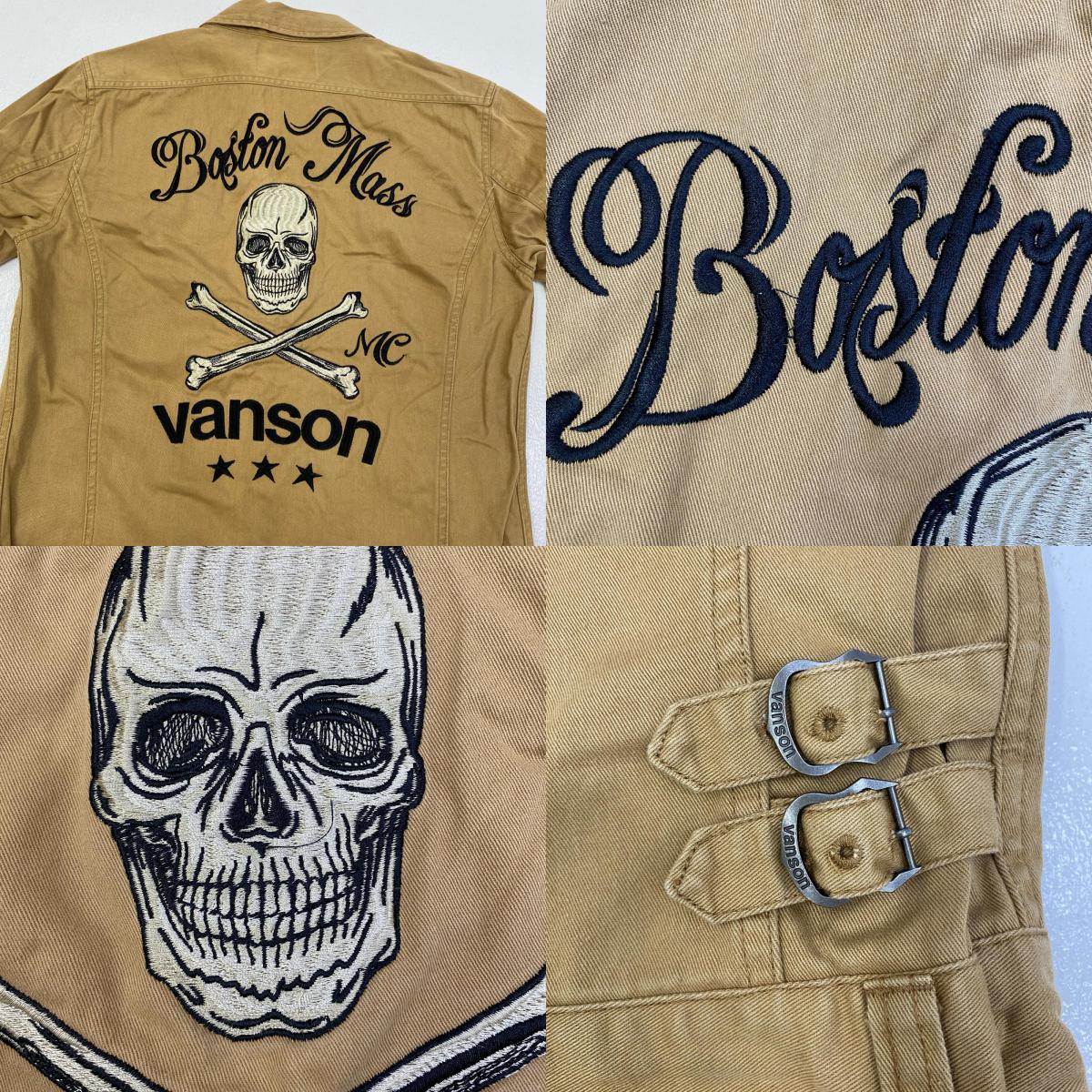 【中古】VANSON | バンソン SKULL ツナギ ベージュ サイズ：L【加古川店】