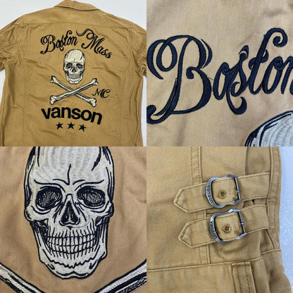 【中古】VANSON | バンソン SKULL ツナギ ベージュ サイズ：L【加古川店】