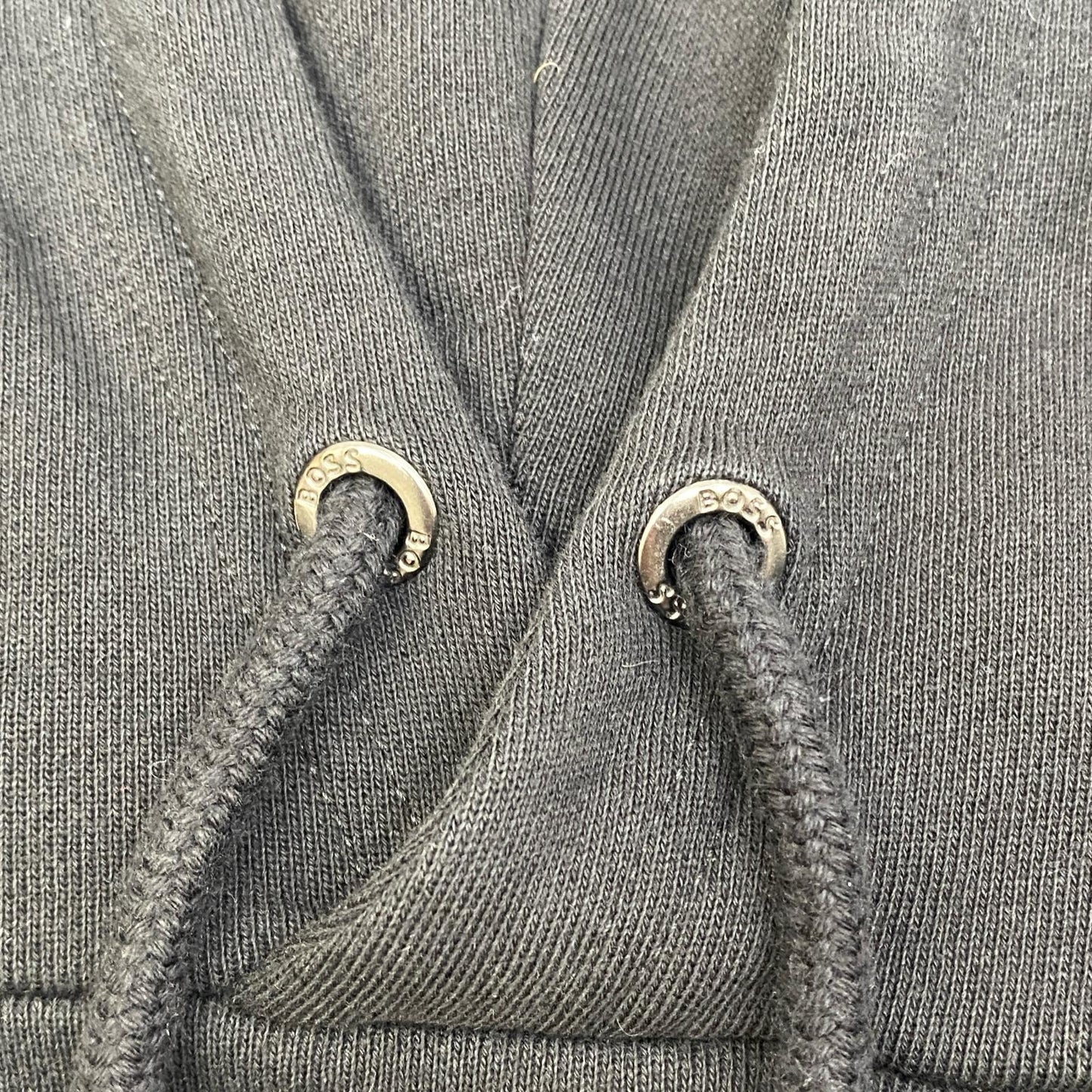 【中古】HUGO BOSS | ヒューゴボス ロゴ パーカー 10244192 ブラック サイズ：XL【加古川店】