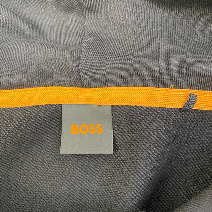 【中古】HUGO BOSS | ヒューゴボス ロゴ パーカー 10244192 ブラック サイズ：XL【加古川店】