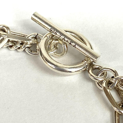 【中古】YArKA | ヤーカ thick flat & oval chain bracelet ブレスレット シルバー【加古川店】