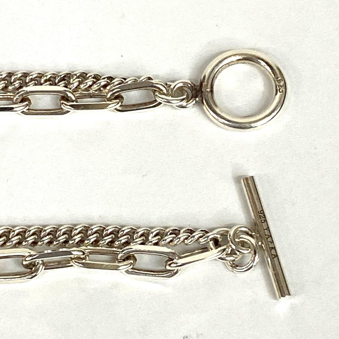 【中古】YArKA | ヤーカ thick flat & oval chain bracelet ブレスレット シルバー【加古川店】