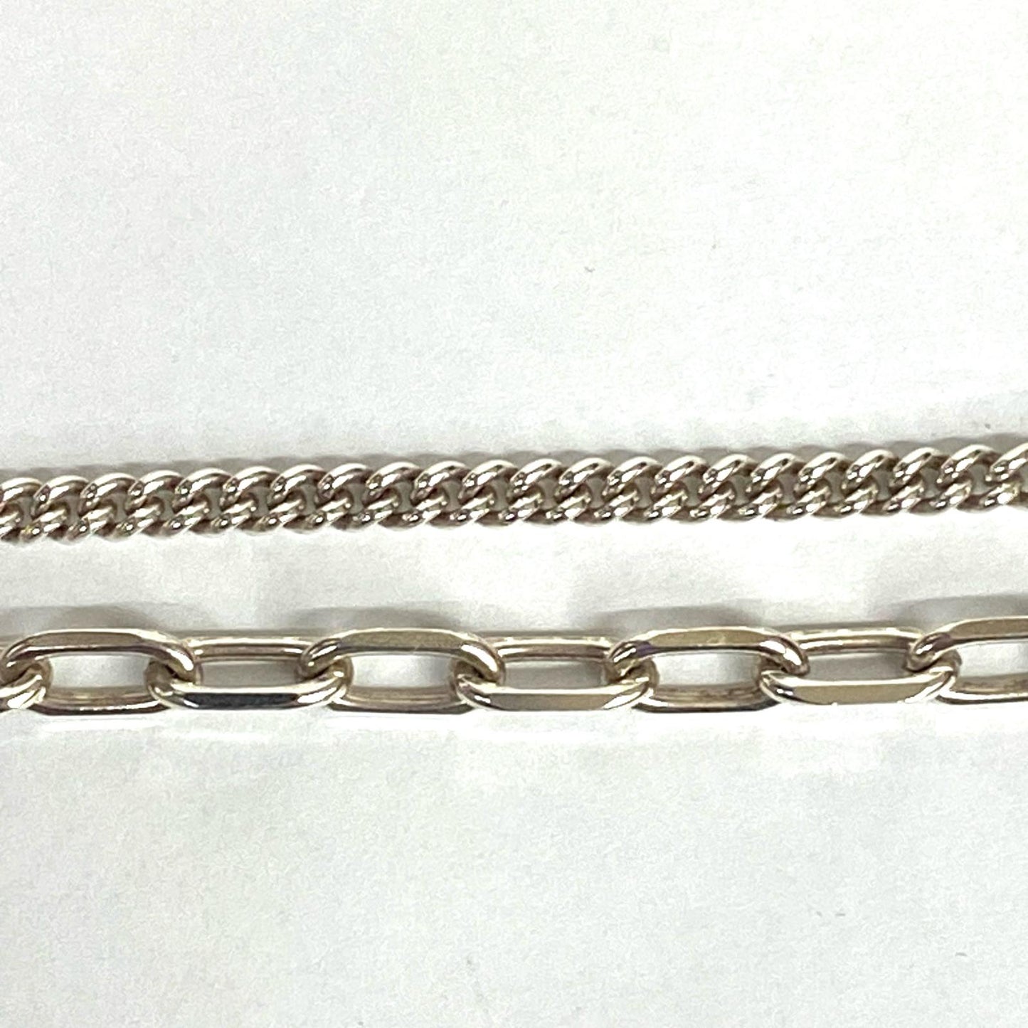 【中古】YArKA | ヤーカ thick flat & oval chain bracelet ブレスレット シルバー【加古川店】