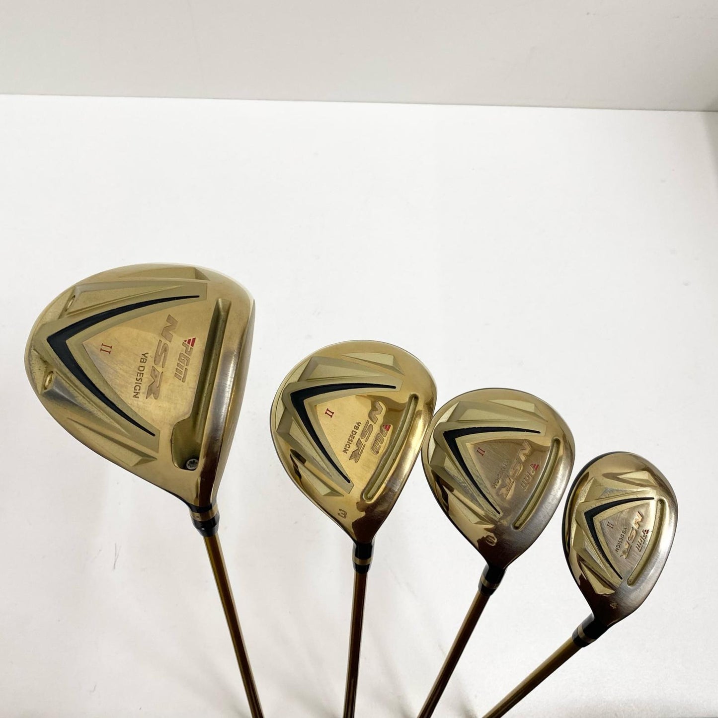 【中古】【ゴルフ用品】 PGM | ピージーエム キャディバッグ＋NSR クラブ12本セット 1W.3W.5W.4U.5~9.P.S.Pt　NSR YB HI-COR フレックスR ヘッドカバー付属【加古川店】