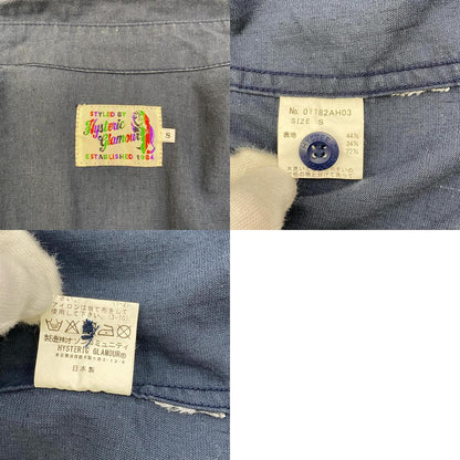 【中古】HYSTERIC GLAMOUR | ヒステリックグラマー L's 長袖シャツ 01182AH03 ネイビー サイズ：S【加古川店】