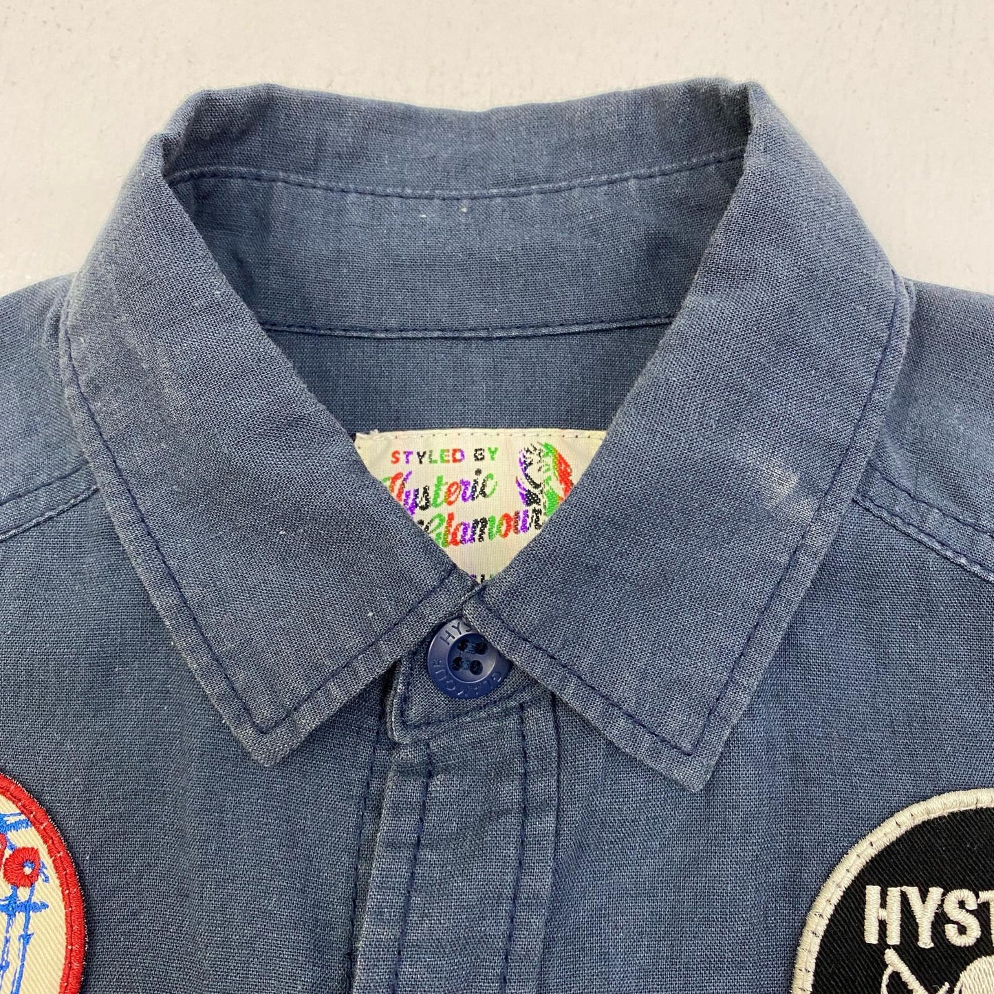 【中古】HYSTERIC GLAMOUR | ヒステリックグラマー L's 長袖シャツ 01182AH03 ネイビー サイズ：S【加古川店】