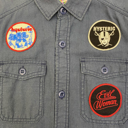 【中古】HYSTERIC GLAMOUR | ヒステリックグラマー L's 長袖シャツ 01182AH03 ネイビー サイズ：S【加古川店】