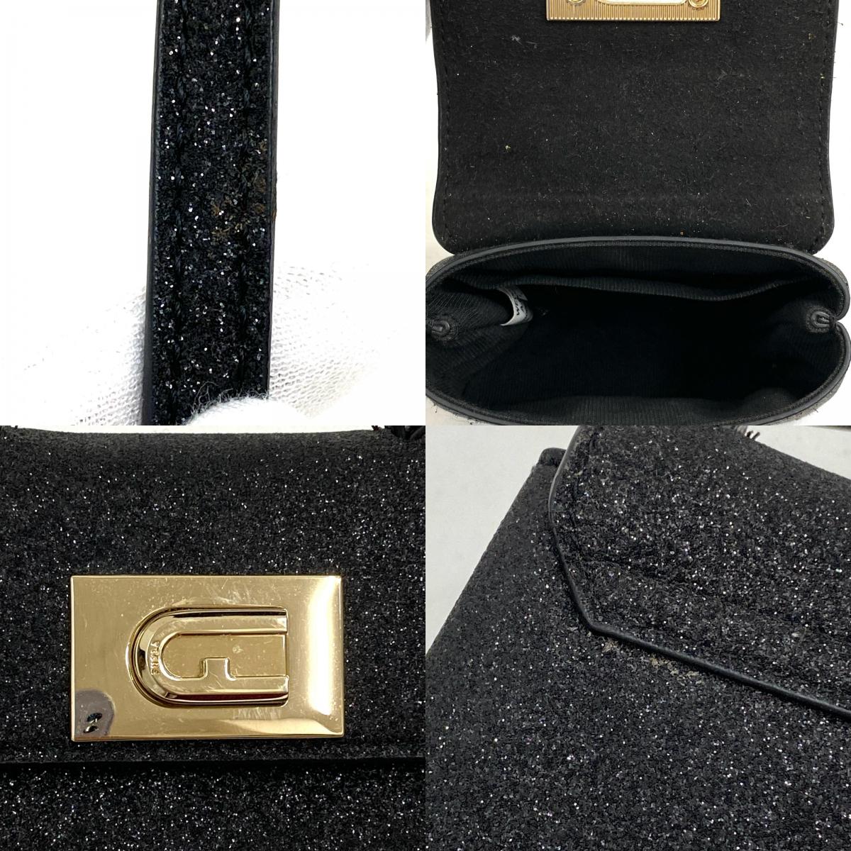 【中古】Furla | フルラ 1927 TOP HANDLE ショルダーバッグ WE00124 ブラック【加古川店】