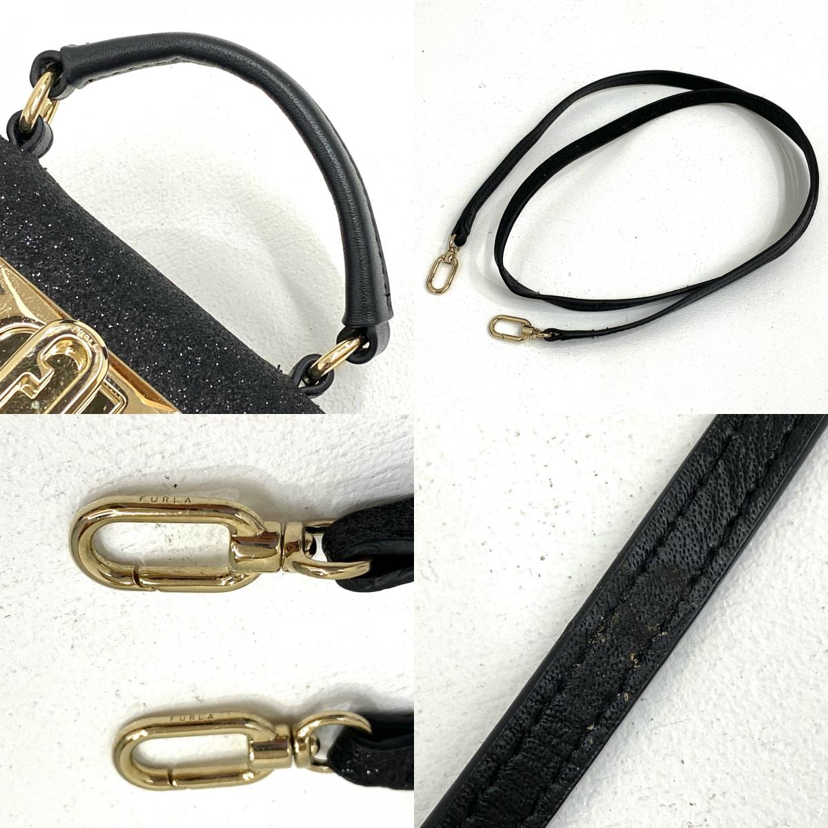 【中古】Furla | フルラ 1927 TOP HANDLE ショルダーバッグ WE00124 ブラック【加古川店】