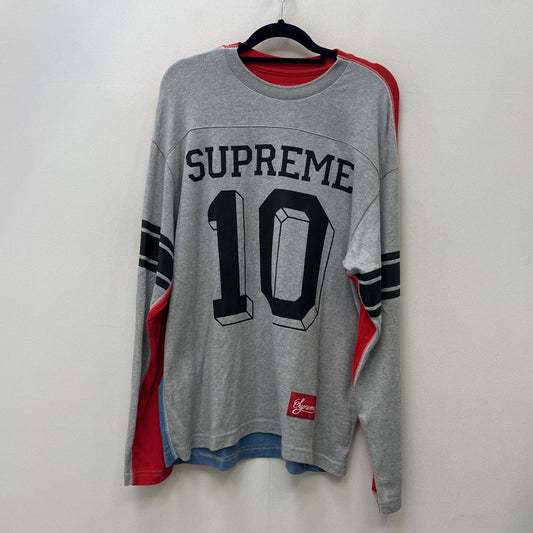 Supreme | シュプリーム Split L/S Football Top 25FW 長袖Ｔシャツ グレー サイズ：S【加古川店】
