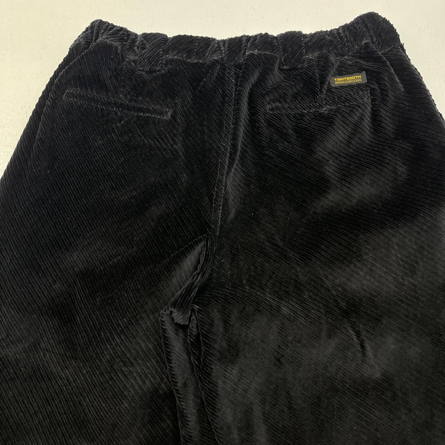 【中古】TIGHTBOOTH PRODUCTION | タイトブースプロダクション BIAS CORD BAGGY SLACKS パンツ ブラック サイズ：L【加古川店】