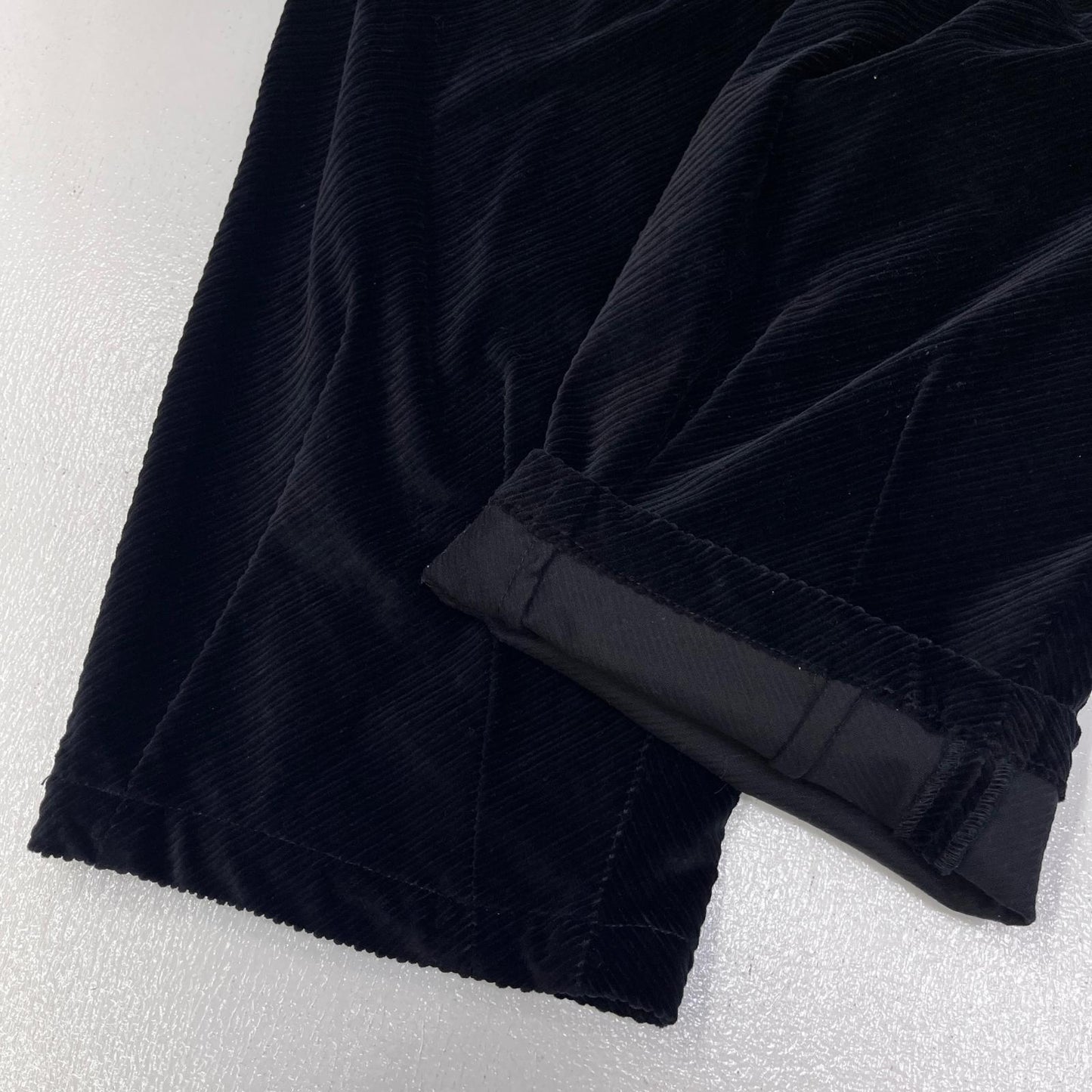 【中古】TIGHTBOOTH PRODUCTION | タイトブースプロダクション BIAS CORD BAGGY SLACKS パンツ ブラック サイズ：L【加古川店】