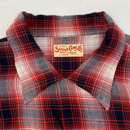 【中古】SUGAR CANE | シュガーケーン RAYON OMBRE CHECK OPEN SHIRT 長袖シャツ sc29263 サイズ：XL【加古川店】