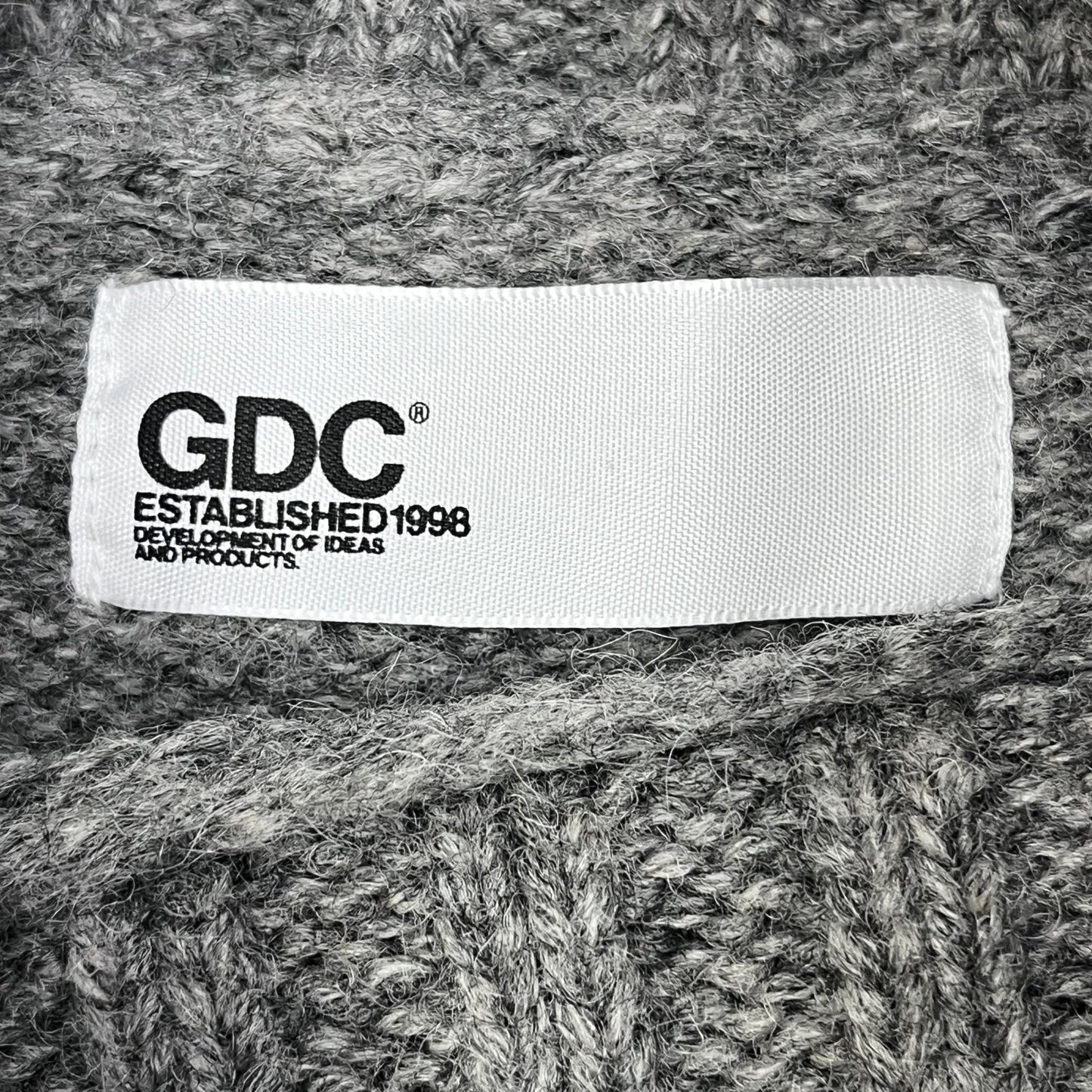【中古】GDC | ジーディーシー Shetland Turtle Knit セーター gd0214 グレー サイズ：XL【加古川店】