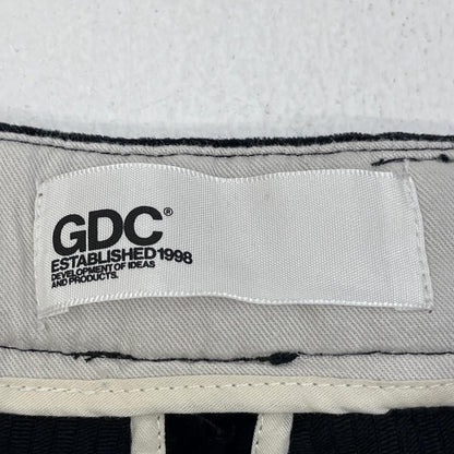 【中古】GDC | ジーディーシー corduroy Two tuck straight pants パンツ gd0256 ブラック サイズ：XL【加古川店】