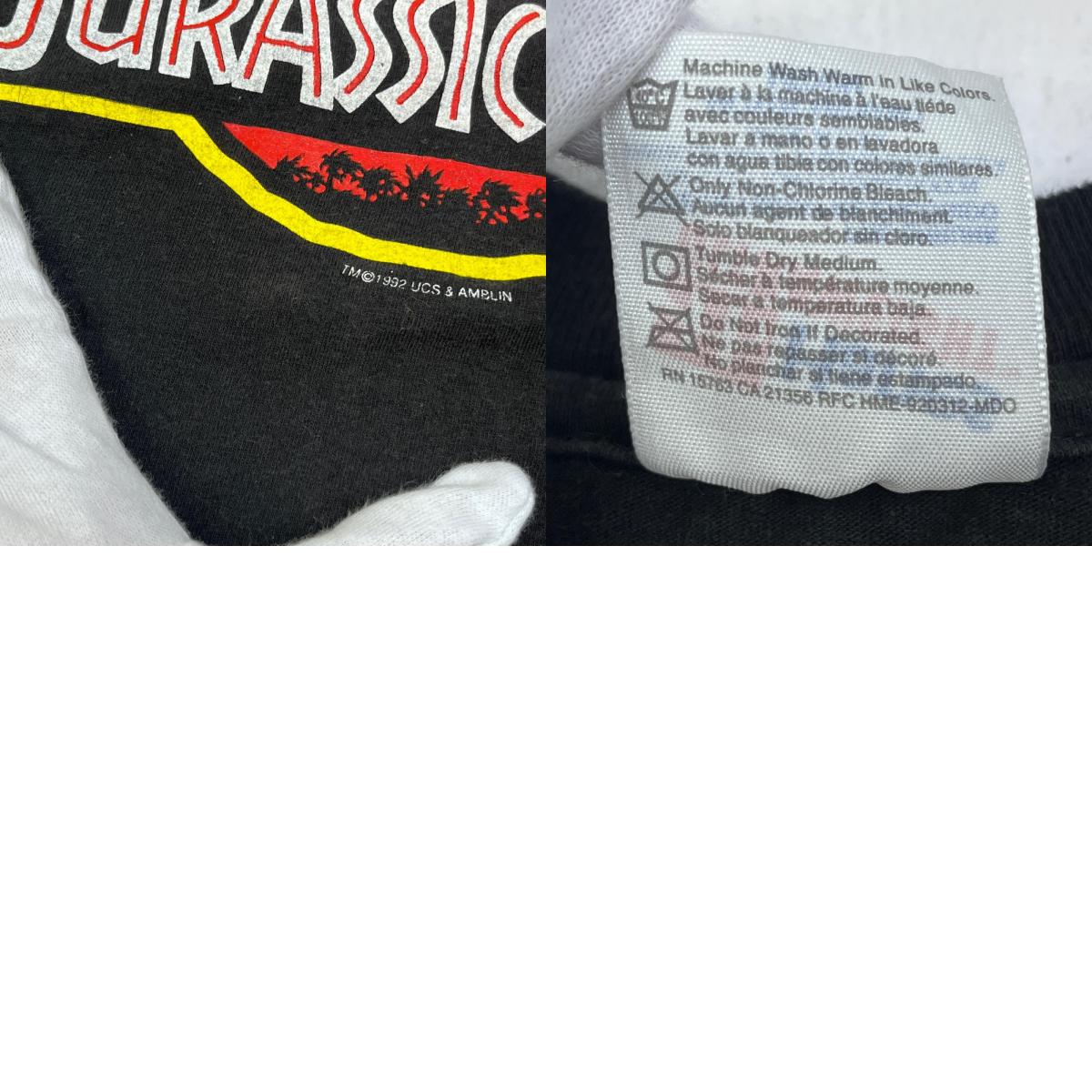 【中古】 JURASSIC PARK THE LOST WORLD LOGO 半袖Ｔシャツ ブラック サイズ：M【加古川店】