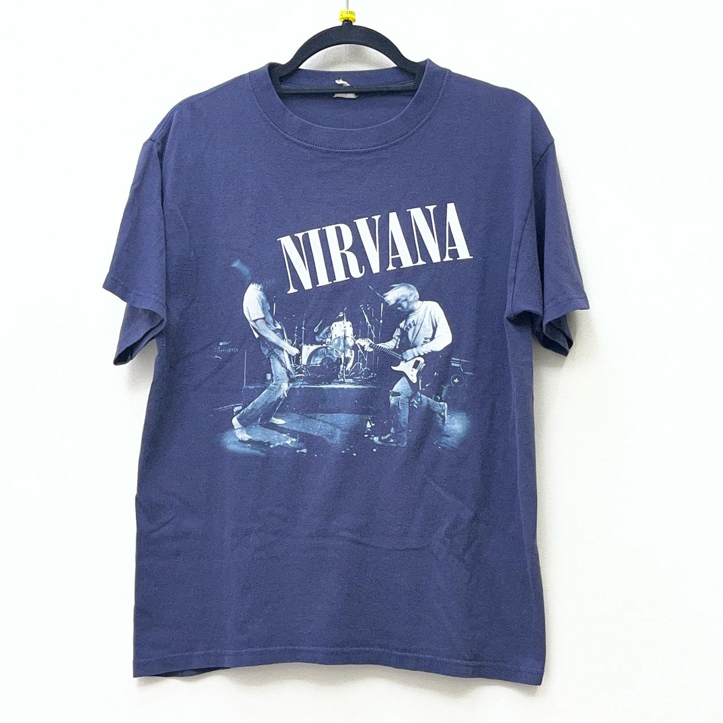 【中古】 nirvana:kurt cobain from the muddy banks 半袖Ｔシャツ ダークネイビー サイズ：M【加古川店】