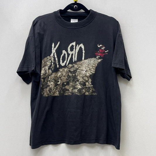 【中古】 korn:follow the leader 半袖Ｔシャツ ブラック サイズ：L【加古川店】