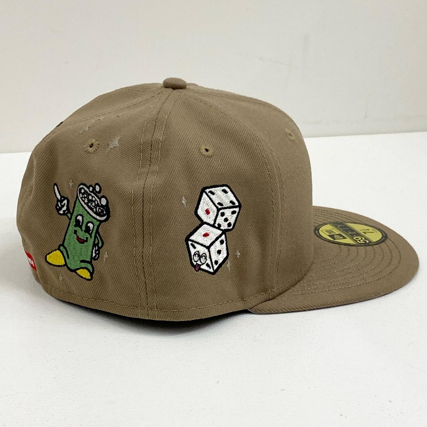 supreme シュプリーム S LOGO・NEW ERA メッシュキャップ ベージュ 22SS