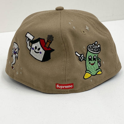 supreme シュプリーム S LOGO・NEW ERA メッシュキャップ ベージュ 22SS