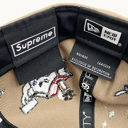 supreme シュプリーム S LOGO・NEW ERA メッシュキャップ ベージュ 22SS