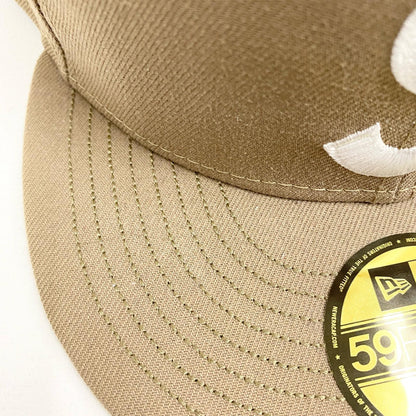 supreme シュプリーム S LOGO・NEW ERA メッシュキャップ ベージュ 22SS