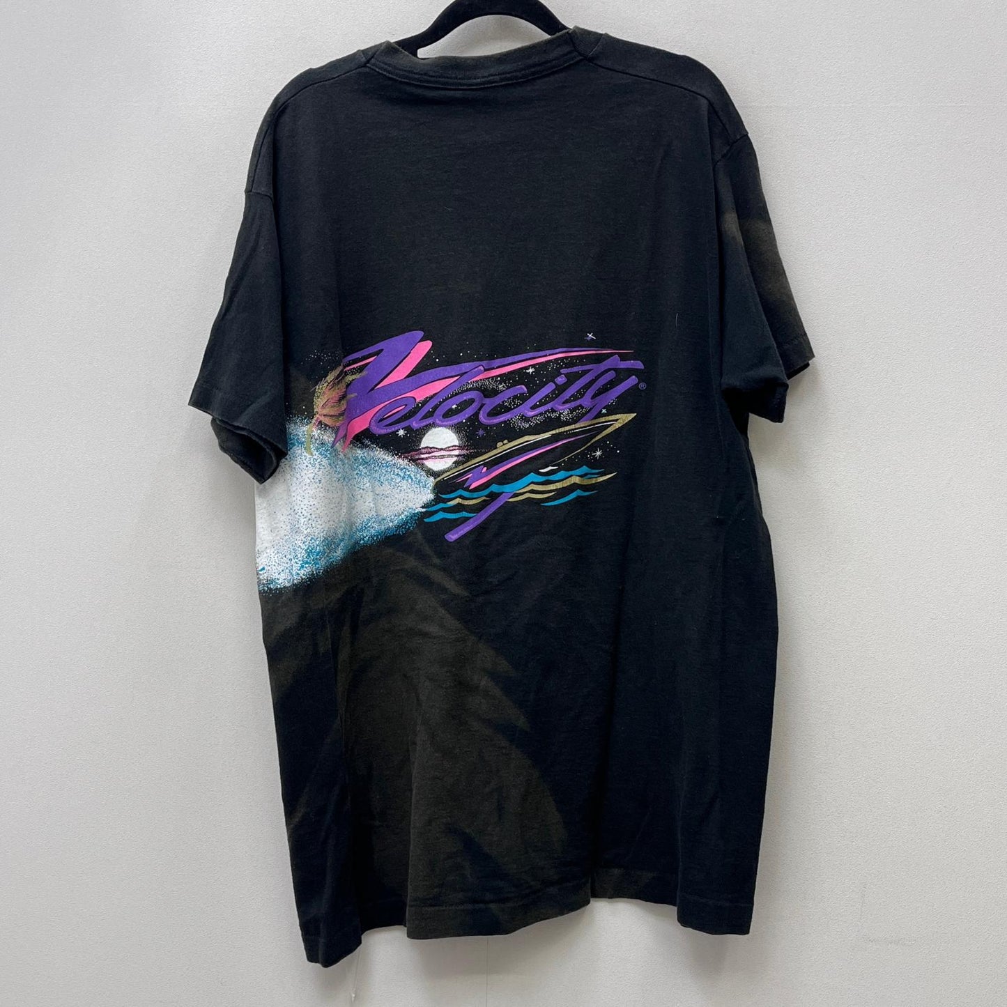 【中古】VINTAGE衣料 | ヴィンテージイリョウ VELOCITY POWERBOATS 半袖Ｔシャツ ブラック サイズ：XL【加古川店】