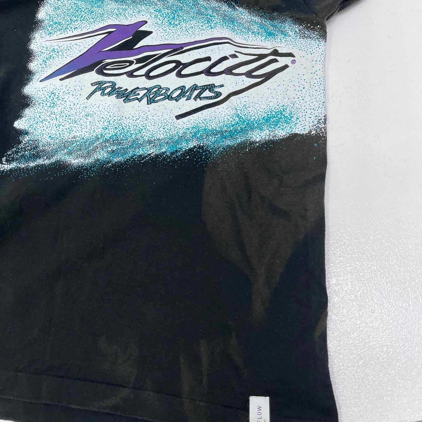 【中古】VINTAGE衣料 | ヴィンテージイリョウ VELOCITY POWERBOATS 半袖Ｔシャツ ブラック サイズ：XL【加古川店】