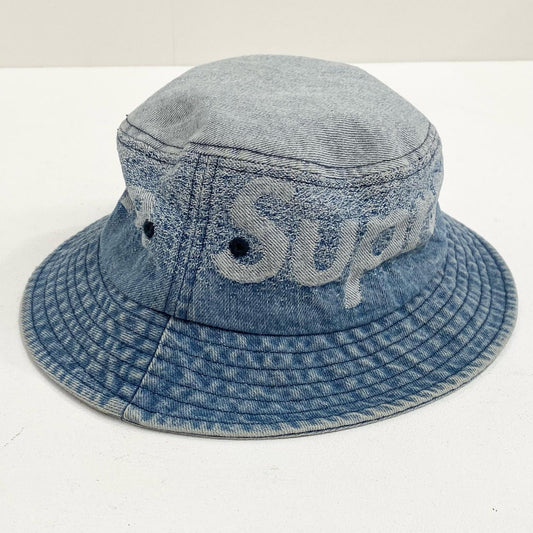 SUPREME シュプリーム Fade Jacquard Denim バケットハット Crusher ライトブルー 22SS